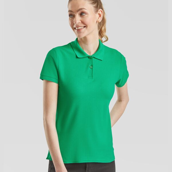 Fruit of the Loom Lady-Fit Premium Cotton Piqué Polo Shirt Thumbnail